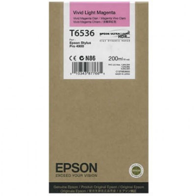 Epson T6536 (C13T653600) Açık Kırmızı Orjinal Kartuş - Pro 4900 Epson T6536 (C13T653600) Açık Kırmızı Orjinal Kartuş - Pro 4900