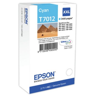 Epson (T7012XXL) C13T70124010 Mavi Orjinal Kartuş Epson (T7012XXL) C13T70124010 Mavi Orjinal Kartuş