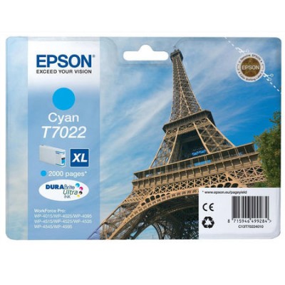 Epson (T7022XL) C13T70224010 Mavi Orjinal Kartuş Epson (T7022XL) C13T70224010 Mavi Orjinal Kartuş