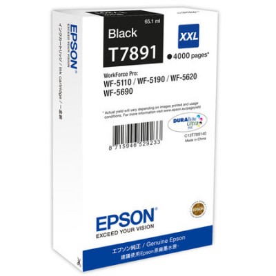 Epson (T7891) C13T789140 Siyah Orjinal Kartuş Extra Yüksek Kapasiteli Epson (T7891) C13T789140 Siyah Orjinal Kartuş Extra Yüksek Kapasiteli
