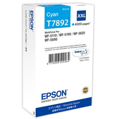 Epson (T7892) C13T789240 Mavi Orjinal Kartuş Extra Yüksek Kapasiteli Epson (T7892) C13T789240 Mavi Orjinal Kartuş Extra Yüksek Kapasiteli