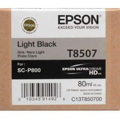 Epson T8507 Açık Siyah Orijinal Kartuş Epson T8507 Açık Siyah Orijinal Kartuş