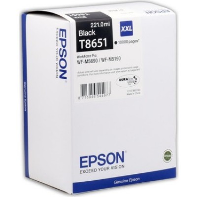 Epson T8651XXL/C13T865140 Siyah Orjinal Kartuş Epson T8651XXL/C13T865140 Siyah Orjinal Kartuş