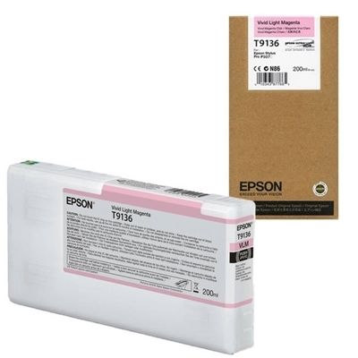 Epson T9136 Açık Kırmızı (Vivid Light Magenta) Orjinal Kartuş Surecolor SC-P5000 / SC-P7000 Epson T9136 Açık Kırmızı (Vivid Light Magenta) Orjinal Kartuş Surecolor SC-P5000 / SC-P7000