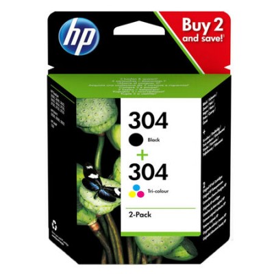 Hp 3JB05AE (304) Siyah Orjinal Combo 2'li Paket Kartuş 120 Sayfa