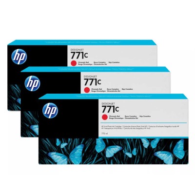 Hp B6Y32A (771C) 3'lü Paket 775 ml Kromatik Kırmızı Orjinal DesignJet Kartuş Hp B6Y32A (771C) 3'lü Paket 775 ml Kromatik Kırmızı Orjinal DesignJet Kartuş