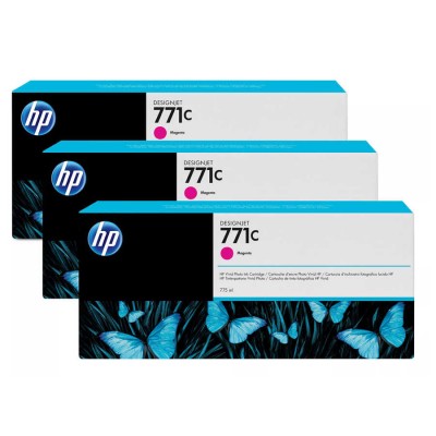 Hp B6Y33A (771C) 3'lü Paket 775 ml Kırmızı Orjinal DesignJet Kartuş Hp B6Y33A (771C) 3'lü Paket 775 ml Kırmızı Orjinal DesignJet Kartuş