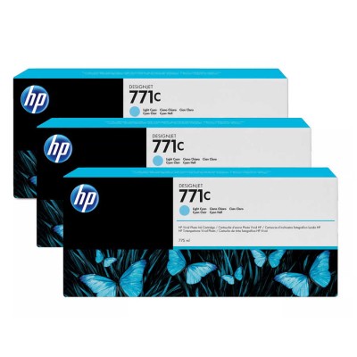 Hp B6Y36A (771C) 3'lü Paket 775 ml Açık Camgöbeği Orjinal DesignJet Kartuş Hp B6Y36A (771C) 3'lü Paket 775 ml Açık Camgöbeği Orjinal DesignJet Kartuş