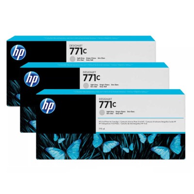 Hp B6Y38A (771C) 3'lü Paket 775 ml Açık Gri DesignJet Kartuş Hp B6Y38A (771C) 3'lü Paket 775 ml Açık Gri DesignJet Kartuş