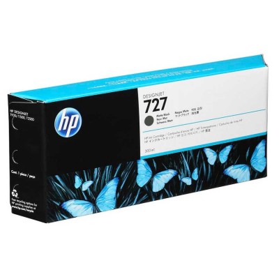 Hp C1Q12A (727) 300 ml Mat Siyah Orjinal DesignJet Kartuş