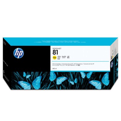 Hp C4933A (81) Orjinal 680 ml Sarı DesignJet Boya Bazlı Kartuş Hp C4933A (81) Orjinal 680 ml Sarı DesignJet Boya Bazlı Kartuş