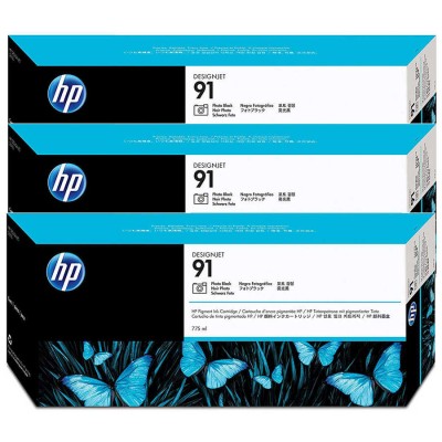 Hp C9481A (91) Orjinal 3'lü Paket 775 ml Fotoğraf Siyah Kartuş Hp C9481A (91) Orjinal 3'lü Paket 775 ml Fotoğraf Siyah Kartuş