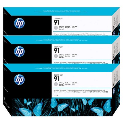 Hp C9482A (91) Orjinal 3'lü Paket 775 ml Açık Gri Kartuş Hp C9482A (91) Orjinal 3'lü Paket 775 ml Açık Gri Kartuş