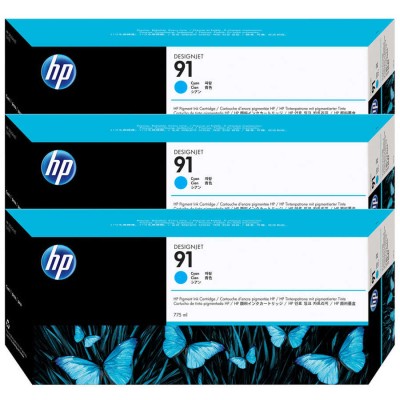 Hp C9483A (91) Orjinal 3'lü Paket 775 ml Camgöbeği Kartuş Hp C9483A (91) Orjinal 3'lü Paket 775 ml Camgöbeği Kartuş