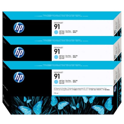 Hp C9486A (91) Orjinal 3'lü Paket 775 ml Açık Mavi Pigmentli Kartuş Hp C9486A (91) Orjinal 3'lü Paket 775 ml Açık Mavi Pigmentli Kartuş