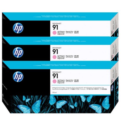 Hp C9487A (91) Orjinal 3'lü Paket 775 ml Açık Kırmızı Pigmentli Kartuş Hp C9487A (91) Orjinal 3'lü Paket 775 ml Açık Kırmızı Pigmentli Kartuş