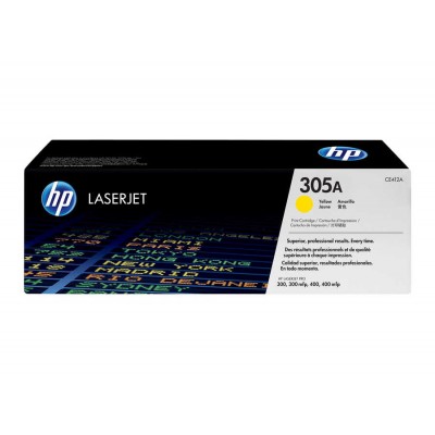Hp CE412A (305A) Kutusu Hasarlı Sarı Orjinal Toner