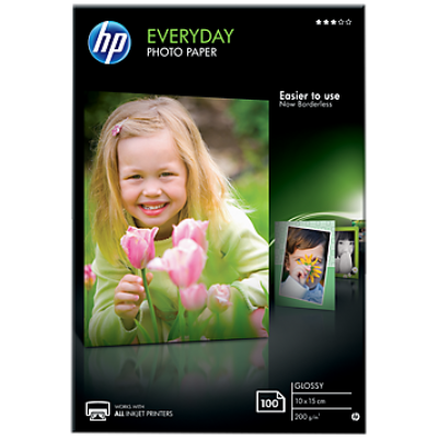 Hp CR757A Orijinal Günlük Parlak Fotoğraf Kağıdı, 100 Yaprak/10 x 15 cm