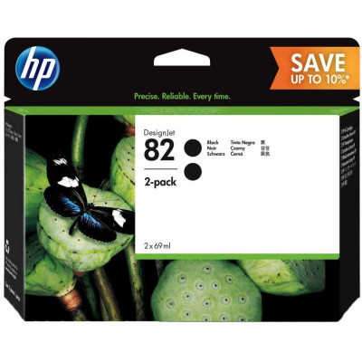 Hp P2V34A (82) Orjinal 2'li paket 69 ml Siyah DesignJet Kartuş