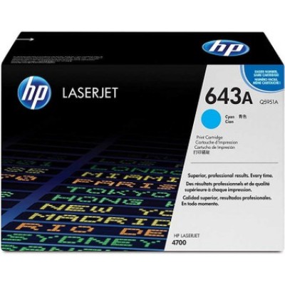 Hp Q5951A (643A) Kutusu Hasarlı Mavi Orijinal Toner