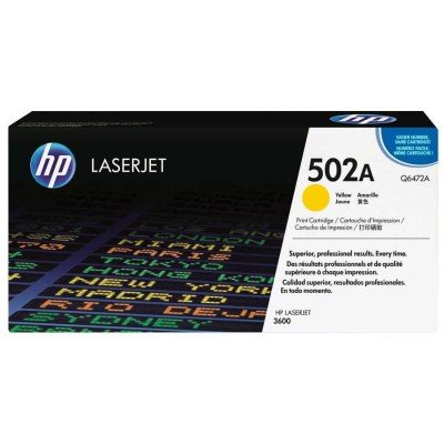 Hp Q6472A (502A) Sarı Orjinal Toner Hp Q6472A (502A) Sarı Orjinal Toner