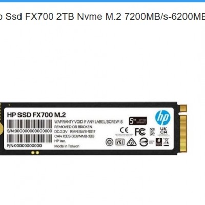 Hp Ssd FX700 2TB Nvme M.2 7200MB/s-6200MB/s (PlayStation 5 Uyumlu) (Model:8U2N5AA)