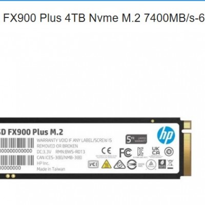 Hp Ssd FX900 Plus 4TB Nvme M.2 7400MB/s-6500MB/s (PlayStation 5 Uyumlu) (Model:7F619AA)