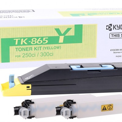 Kyocera Mita TK-865 Orjinal Sarı Toner Taskalfa
