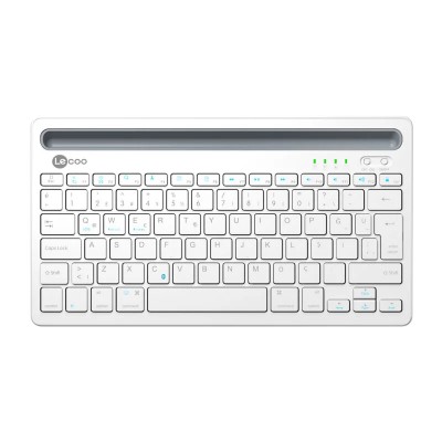 Lecoo BK100 Kablosuz Bluetooth Şarj Edilebilir Çoklu Cihaz ile Uyumlu Türkçe Q Klavye Beyaz