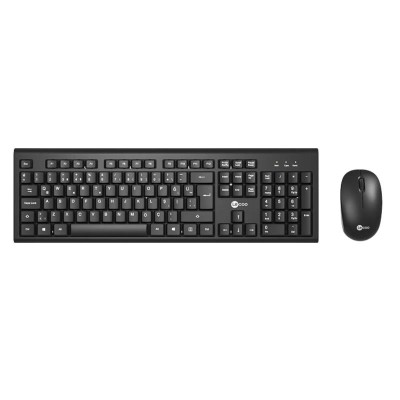 Lecoo KW200 Kablosuz Türkçe Q Klavye & Mouse Set Siyah