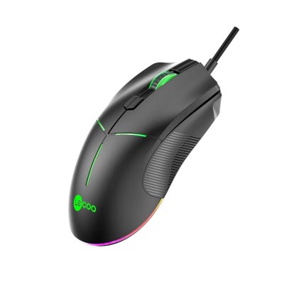 Lecoo MS109 Kablolu RGB LED Aydınlatmalı 6400 DPI 8 Makro Tuşlu Oyuncu Mouse Siyah