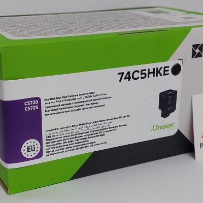 Lexmark 74C5HKE Siyah Orjinal Toner Lexmark 74C5HKE Siyah Orjinal Toner