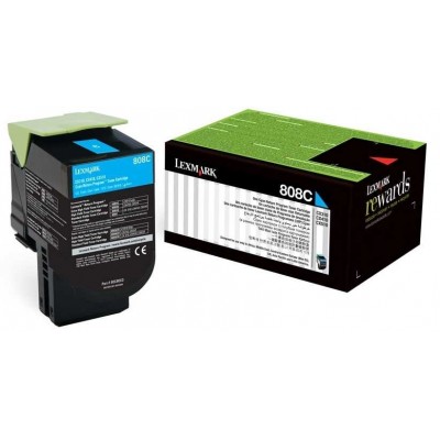 Lexmark (CX310) 80C80C0 Mavi Orjinal Toner