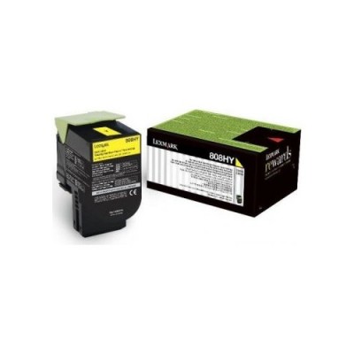 Lexmark (CX410) 80C8HYE Sarı Orjinal Toner Yüksek Kapasiteli Lexmark (CX410) 80C8HYE Sarı Orjinal Toner Yüksek Kapasiteli