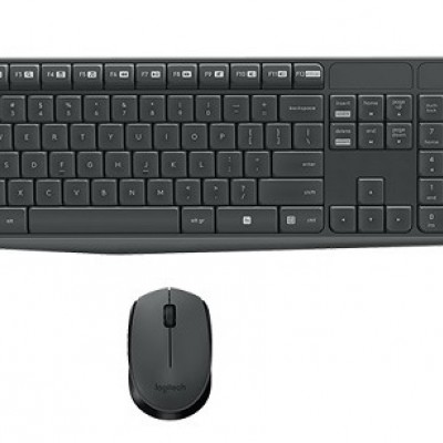 Logitech MK235 Kablosuz Klavye Mouse Seti, Tam Boyutlu Klavye, Sağ ve Sol Elle Kullanıma Uygun Optik İzlemeli Mouse, Sıvı Dökülmesine Dayanıklı, Türkçe Q Klavye, Siyah