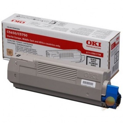 Oki C5650 (43865740) Siyah Kutusu Hasarlı  Orjinal Toner