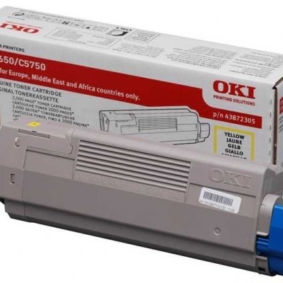 Oki C5650 (43872321) Sarı Orjinal Toner