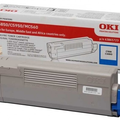 Oki C5850 (43865743) Mavi Orjinal Toner
