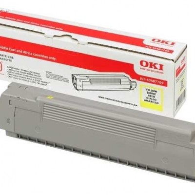 Oki C8600 - (43487721) Sarı Orjinal Toner