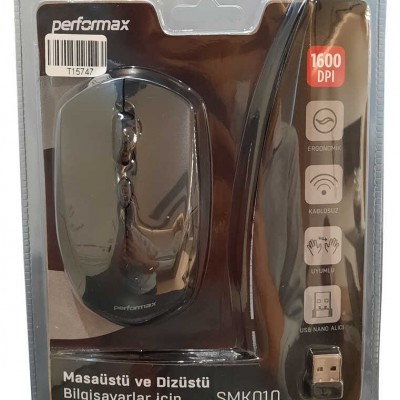 Performax SMK010 Kablosuz Siyah Optik Mouse Performax SMK010 Kablosuz Siyah Optik Mouse