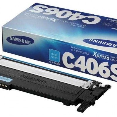 Samsung CLT-C406S Kutusu Hasarlı Mavi Orjinal Toner 