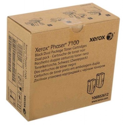 Xerox Phaser 7100 - (106R02612) Siyah Orjinal Toner 2Li Paket Xerox Phaser 7100 - (106R02612) Siyah Orjinal Toner 2Li Paket
